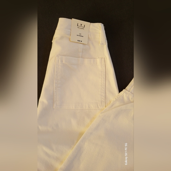 L.T.J. Jogger Style Jean Optic White NWT. SZ. M - Picture 3 of 8